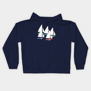 Town Class Sailboats Racing Kids Hoodie